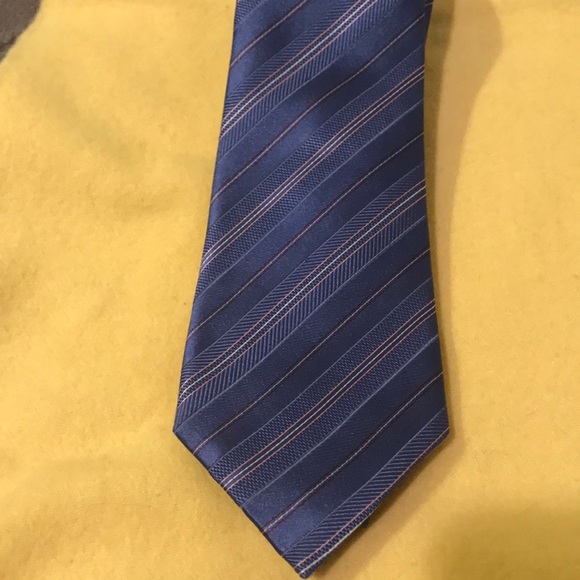 David Donahue blue striped silk tie - Picture 3 of 6